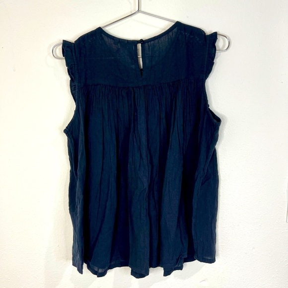 🆕 Superdry Black Stitched Front Sleeveless Top - Picture 8 of 9